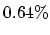 $0.64\%$