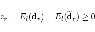 \begin{displaymath}
z_r = E_l(\bar{\bf d}_r) - E_l(\widetilde{\bf d}_r) \ge 0
\end{displaymath}