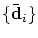 $\{ \bar{\mbox{\bf d}}_i \}$