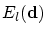 $E_l(\mbox{\bf d})$